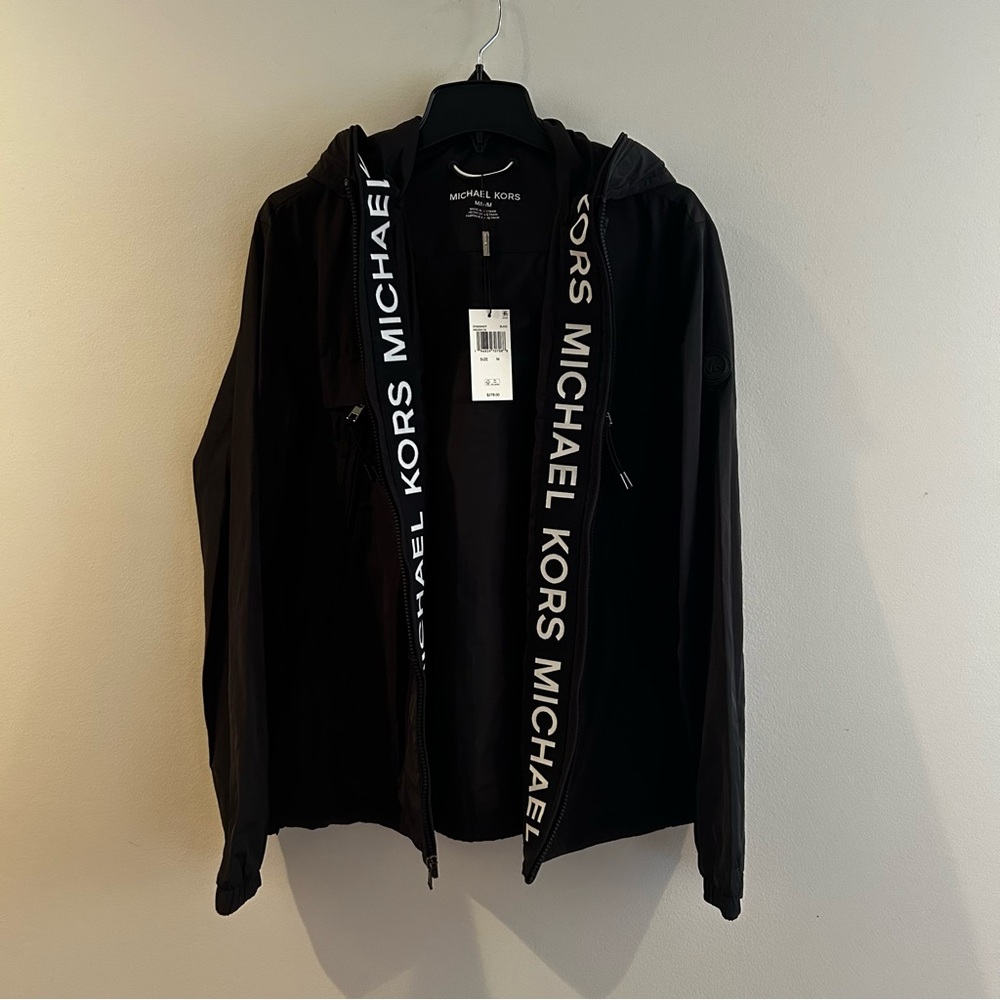 Michael Kors CH3205H67F Branded Black Hooded Jacket | Size M | new with tags - Picture 2 of 6